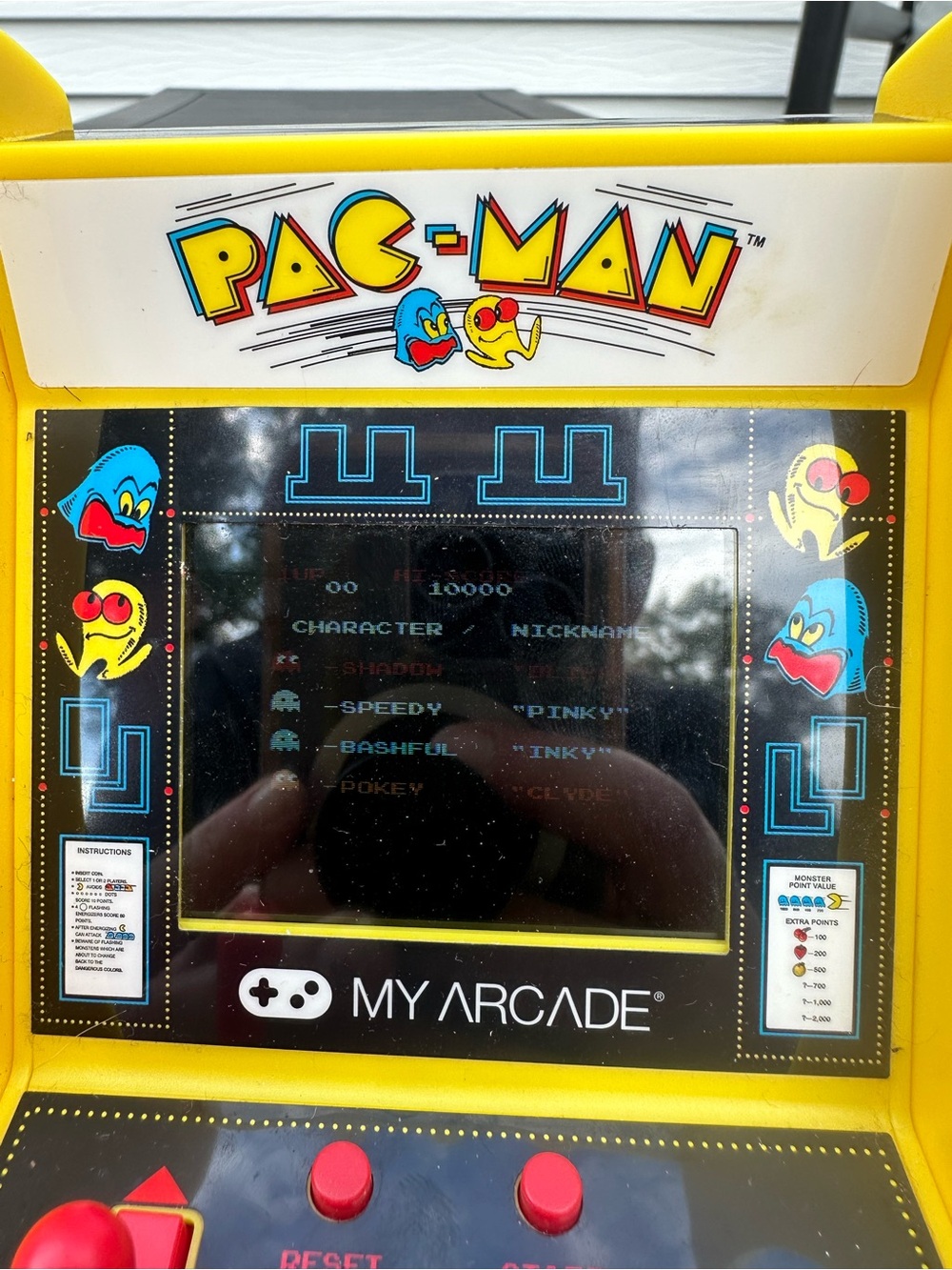 Arcade Yellow Pac-Man Tabletop Mini Arcade Console with Red Controls - Picture 2 of 4